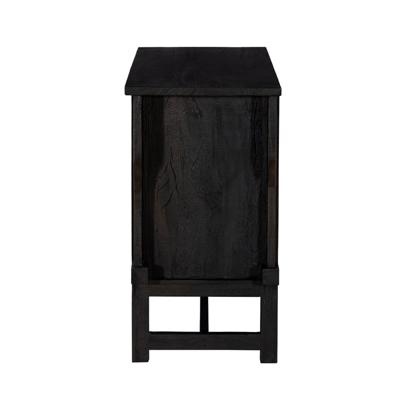 Clint 2-Door Sideboard in Dark Chocolate Brown Finish on Solid Wood