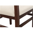 Hartford Mid-Century Dining Chair in Ivory Performance Fabric on Solid Wood
