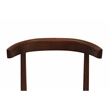 Hartford Mid-Century Dining Chair in Ivory Performance Fabric on Solid Wood
