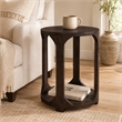 Jenna Round End Table in Barista Brown Finish on Mango Solid Wood