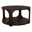 Jenna Round Cocktail Table in Barista Brown Finish on Mango Solid Wood