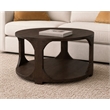 Jenna Round Cocktail Table in Barista Brown Finish on Mango Solid Wood