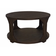 Jenna Round Cocktail Table in Barista Brown Finish on Mango Solid Wood