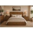 Flagstaff 3-Drawer Nightstand in Spice Tan Finish on Solid Wood