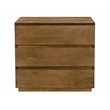 Flagstaff 3-Drawer Nightstand in Spice Tan Finish on Solid Wood