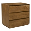 Flagstaff 3-Drawer Nightstand in Spice Tan Finish on Solid Wood