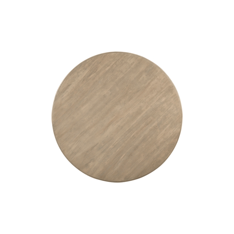 Carmenita Round Dining Table In Smoky Walnut Finish on Solid Wood