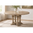 Carmenita Round Dining Table In Smoky Walnut Finish on Solid Wood