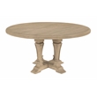 Carmenita Round Dining Table In Smoky Walnut Finish on Solid Wood