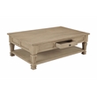 Carmenita 2 Drawer Cocktail Table In Smoky Walnut Finish on Solid Wood