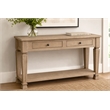 Carmenita 2 Drawer Console Table In Smoky Walnut Finish on Solid Wood