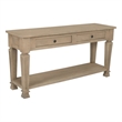 Carmenita 2 Drawer Console Table In Smoky Walnut Finish on Solid Wood