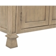Carmenita 4 Door Sideboard In Smoky Walnut Finish on Solid Wood