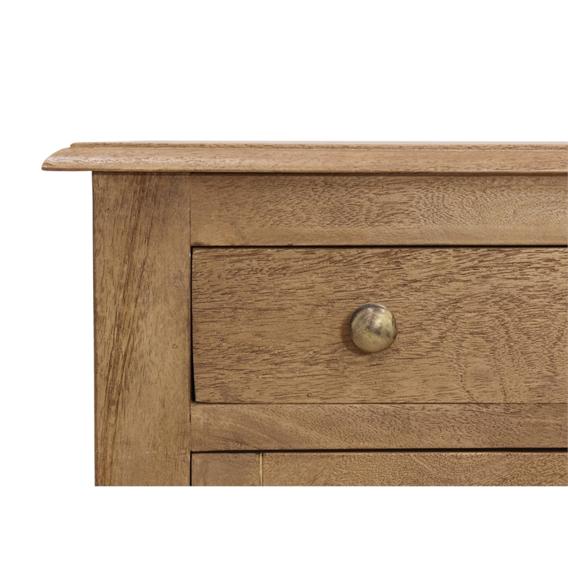 Otis Night Stand/Cabinet with 2 Doors and 1 Drawer in Wheat Finish on Solid Wood