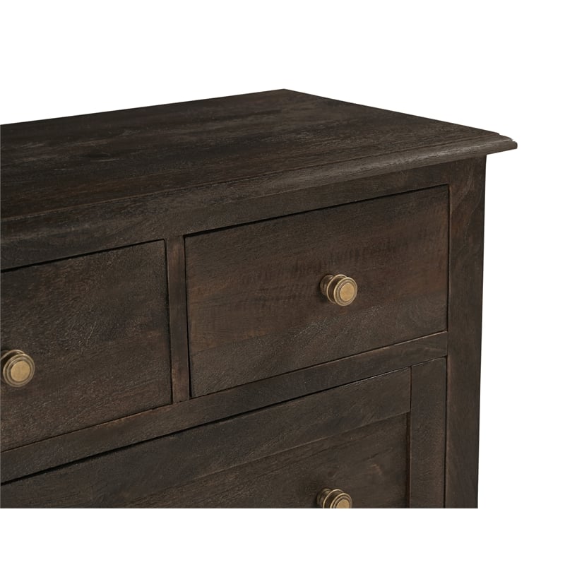 Otis 3-Drawer Nightstand in Barista Brown on Mango Solid Wood