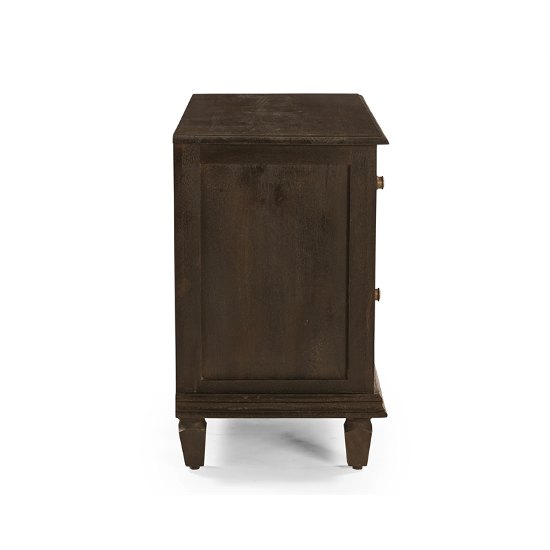 Otis 3-Drawer Nightstand in Barista Brown on Mango Solid Wood