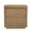 Otis 2 Drawer Night Stand in Wheat Finish on Mango Solid Wood