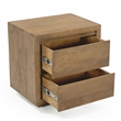 Otis 2 Drawer Night Stand in Wheat Finish on Mango Solid Wood