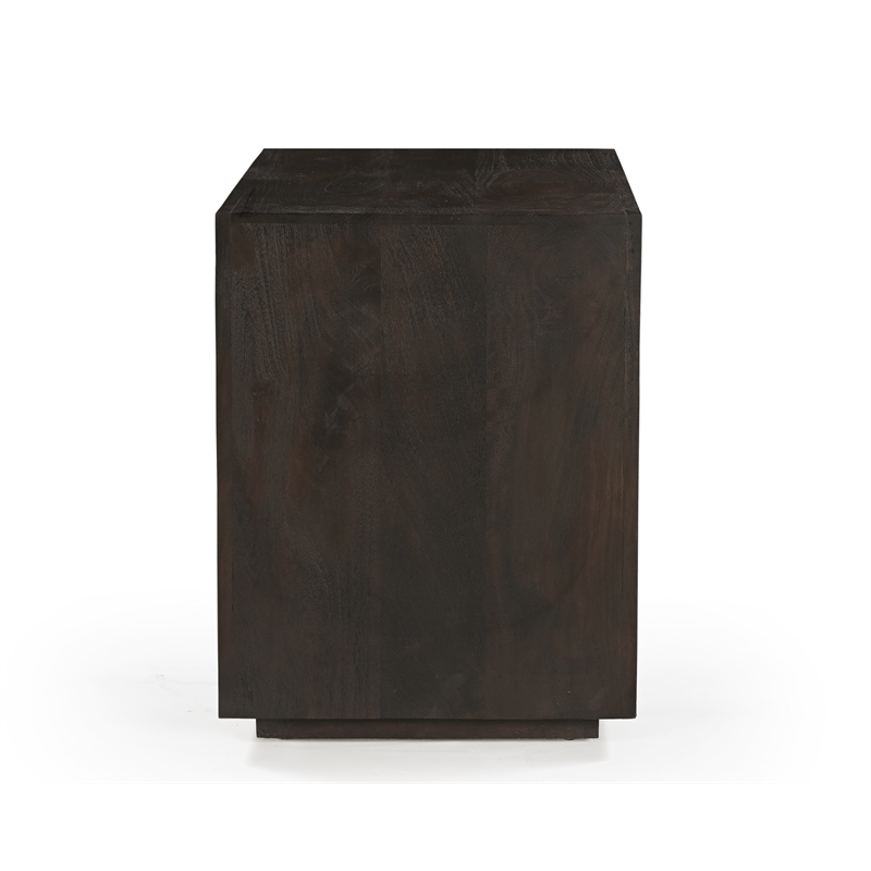 Otis 2 Drawer Night Stand in Barista Brown Finish on Mango Solid Wood