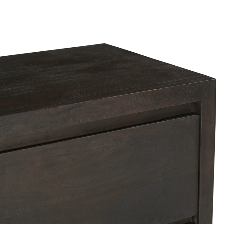 Otis 2 Drawer Night Stand in Barista Brown Finish on Mango Solid Wood