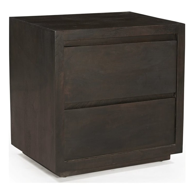 Otis 2 Drawer Night Stand in Barista Brown Finish on Mango Solid Wood