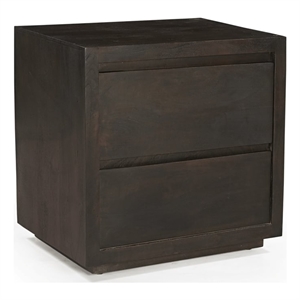 Otis 2 Drawer Night Stand in Barista Brown Finish on Mango Solid Wood