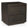 Otis 2 Drawer Night Stand in Barista Brown Finish on Mango Solid Wood