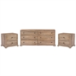 Carmenita Bedroom Set With 1 Dresser And 2 Nightstands In Rustic Light Brown