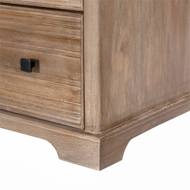 Carmenita Bedroom Set With 1 Dresser And 2 Nightstands In Rustic Light Brown
