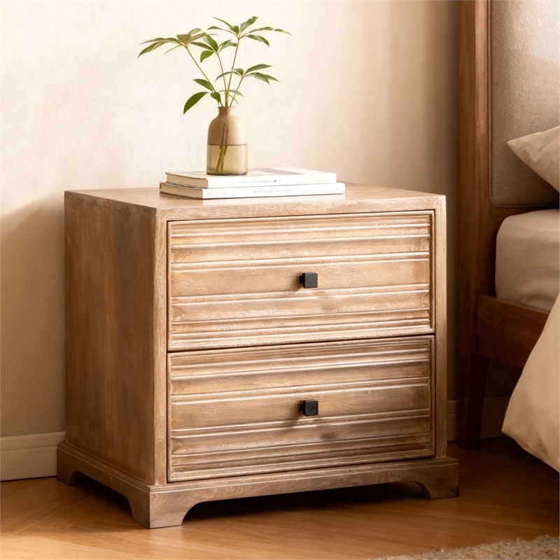 Carmenita Bedroom Set With 1 Dresser And 2 Nightstands In Rustic Light Brown