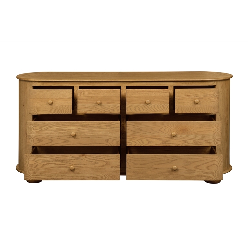 Astrid Bedroom Set With 1 Dresser And 2 Nightstands In Natural Finish