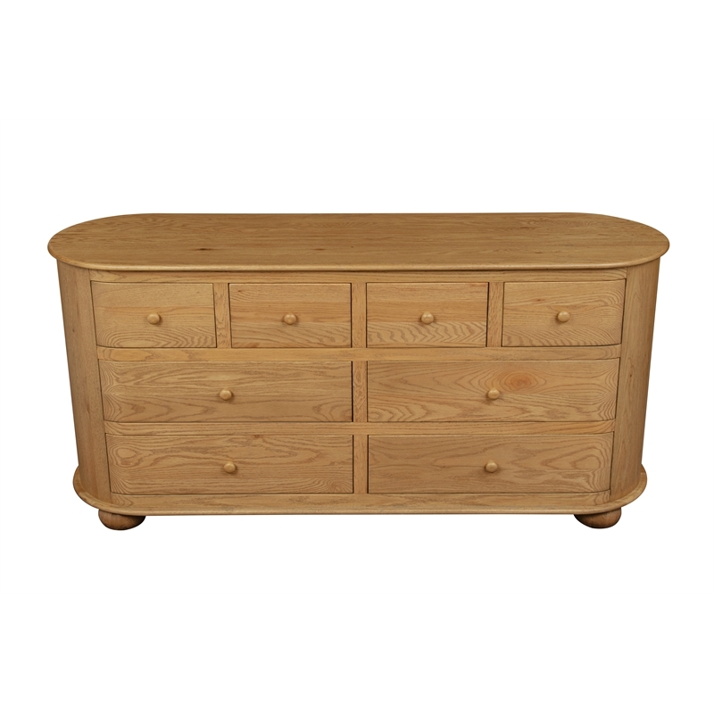 Astrid Bedroom Set With 1 Dresser And 2 Nightstands In Natural Finish