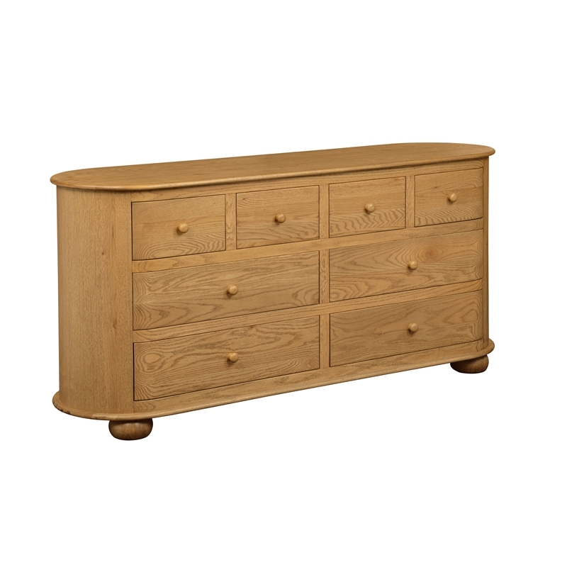 Astrid Bedroom Set With 1 Dresser And 2 Nightstands In Natural Finish