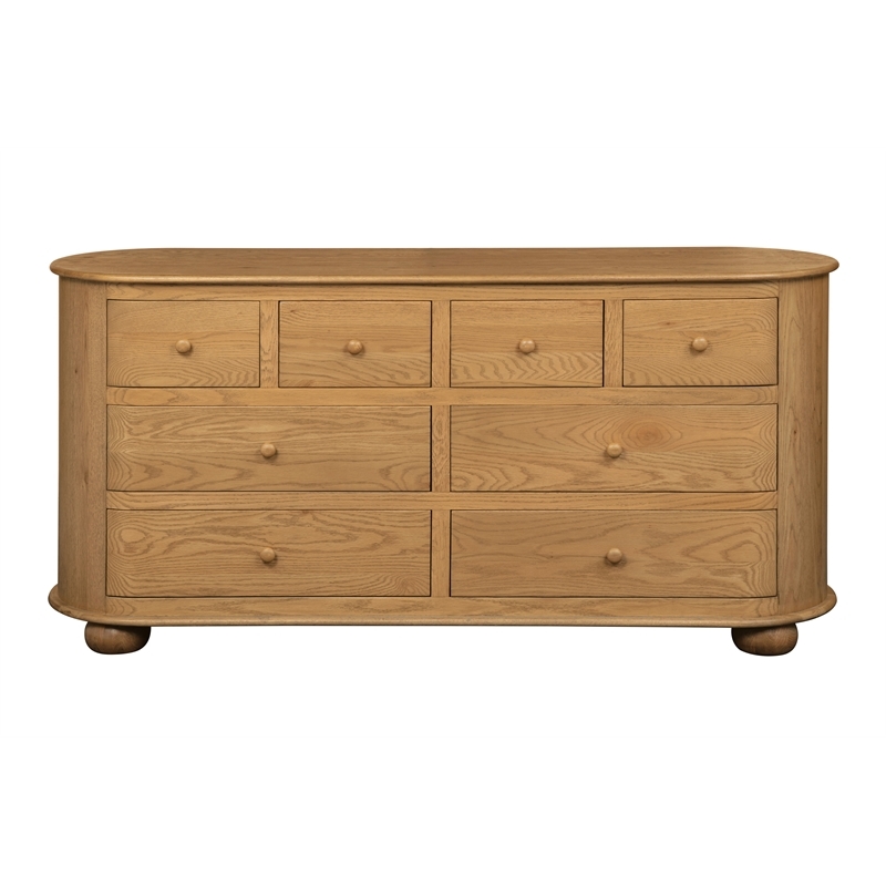 Astrid Bedroom Set With 1 Dresser And 2 Nightstands In Natural Finish