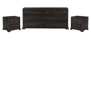 Carmenita Bedroom Set With 1 Dresser And 2 Nightstands In Rich Umber