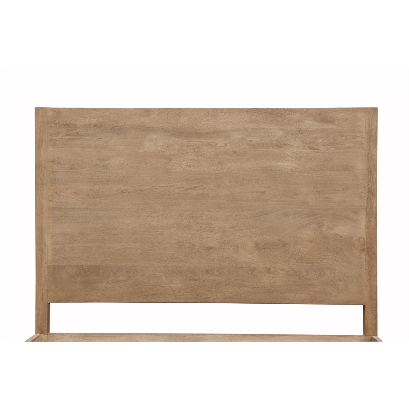 Otis Queen-Size Bed in a Warm Wheat Finish on Mango Solid Wood