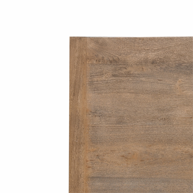 Otis Queen-Size Bed in a Warm Wheat Finish on Mango Solid Wood
