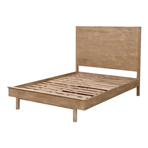 Otis Queen-Size Bed in a Warm Wheat Finish on Mango Solid Wood