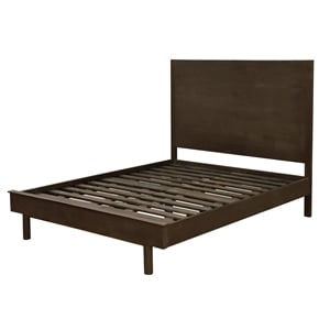 Otis Queen-Size Bed in Barista Brown Finish on Mango Solid Wood