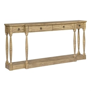 Ravine 4-Drawer Console Table in Toasted Natural Finish on Solid Wood