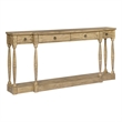 Ravine 4-Drawer Console Table in Toasted Natural Finish on Solid Wood