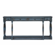 Ravine 4-Drawer Console Table in Faded Blue Finish on Solid Wood