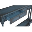 Ravine 4-Drawer Console Table in Faded Blue Finish on Solid Wood