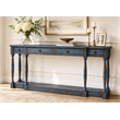 Ravine 4-Drawer Console Table in Faded Blue Finish on Solid Wood