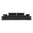 Ravine 4-Drawer Console Table in Deep Brown Finish on Solid Wood