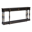 Ravine 4-Drawer Console Table in Deep Brown Finish on Solid Wood