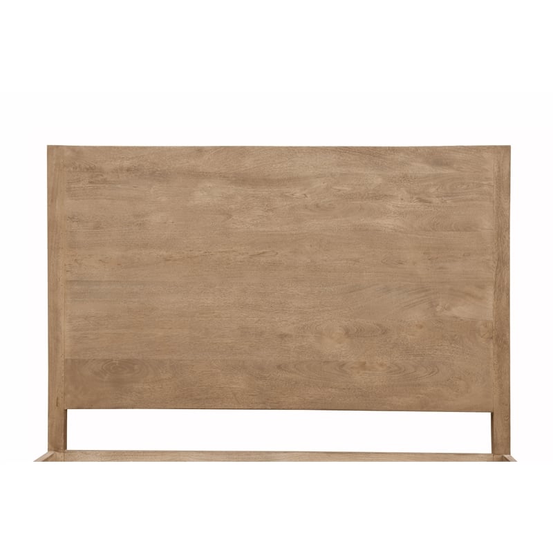 Moti Otis Eastern King Bed in Wheat Finish on Mango Solid Wood