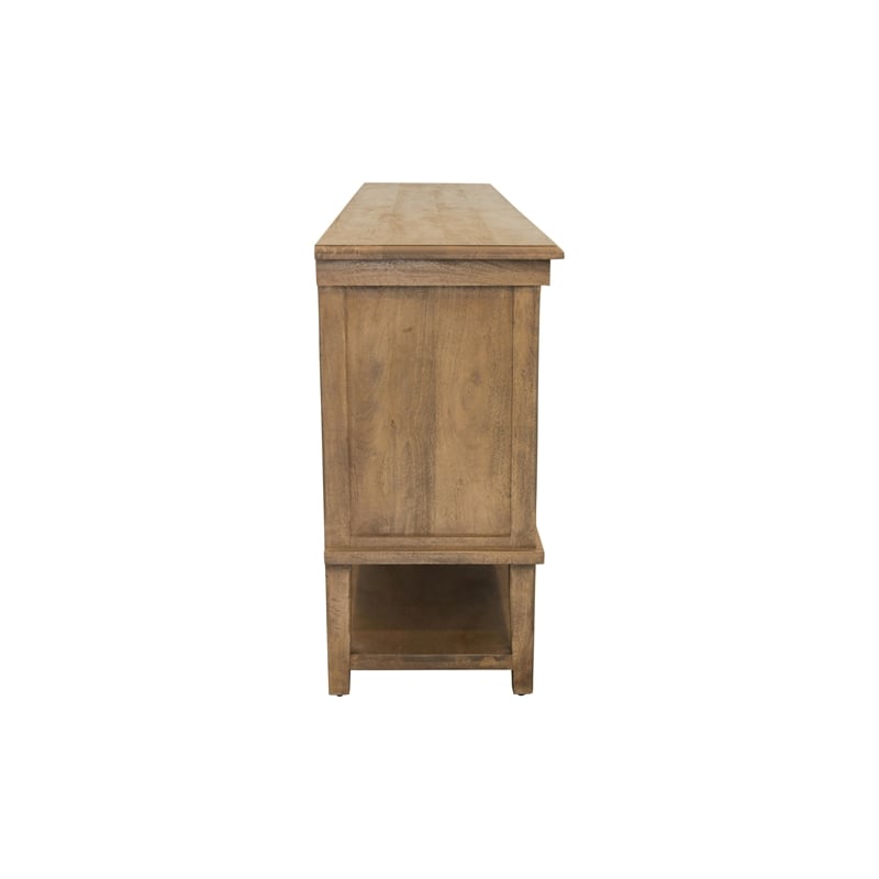 Otis Four-Door Sideboard in Wheat Finish on Mango Solid Wood