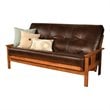 Full-size Faux Leather Futon Mattress in Java Brown-Frame Not Included
