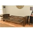 Washington Queen-size Brown Wood Futon Frame-Mattress Not Included
